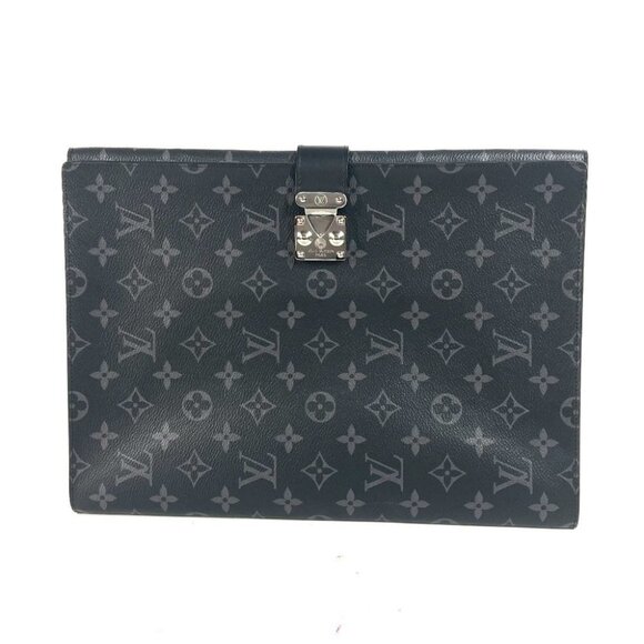 LOUIS VUITTON GI0273 MonogramEclipse Porte de Gumain Frank GM Case Clutch bag - Picture 1 of 15